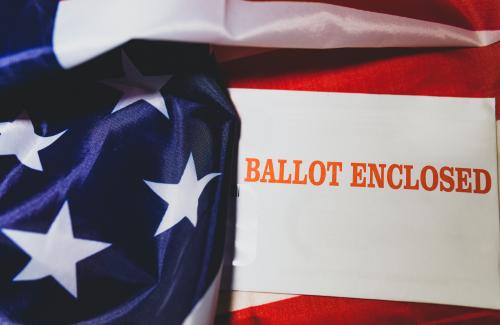 American Flag with Ballot Enclosed letter