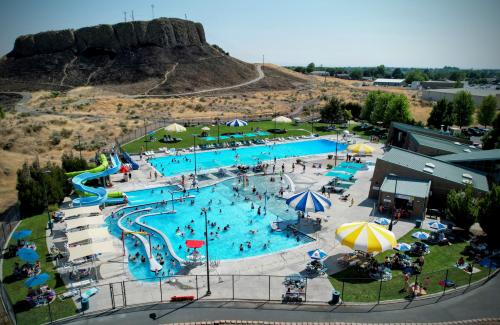 Aerial photo of pool facility