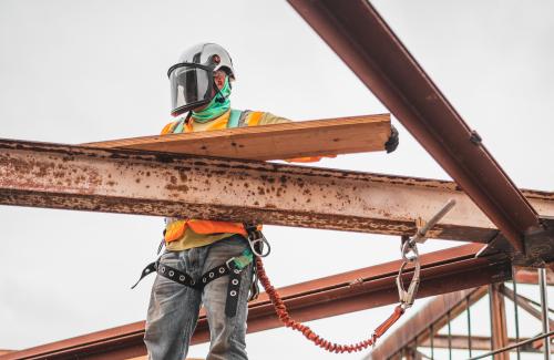 Men working at construction site