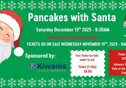 Pancakes with Santa flyer
