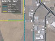 A map of the South Hermiston Industrial Park projects.