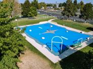 Butte Splash pad aerial photo