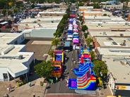 Aerial view of Hermiston Melon Fest