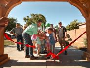 Ribbon cutting with Mayor Drotzmann and youth. Ribbon cutting with Mayor Drotzmann and youth.