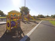 Harrison Park playground and trail.