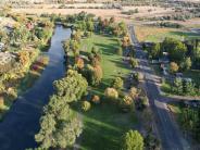 Aerial view of Riverfront Park.