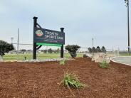 Entry sign at Theater sports park