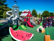 Funland watermelon and barn