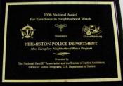 National Sheriffs Association 2008 National Award For Excellence in Neighborhood Watch