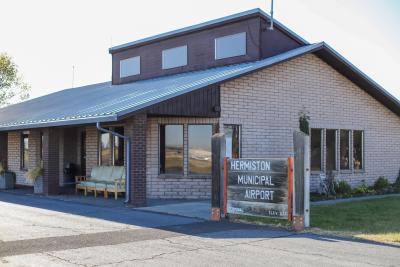 The Hermiston Municipal Airport building.