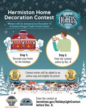 Flyer for home decoration contest with instructions to enter
