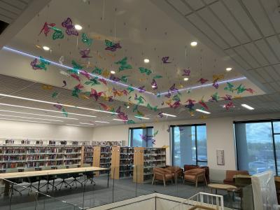 The Hermiston Library features new light and art displays