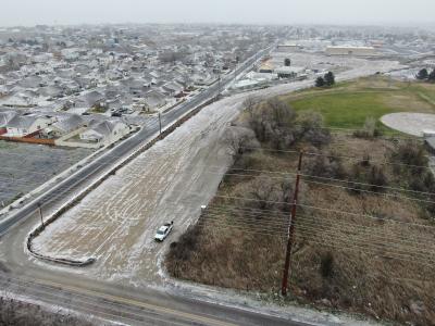 Aerial view of Theater Lane and Theater Sports Park