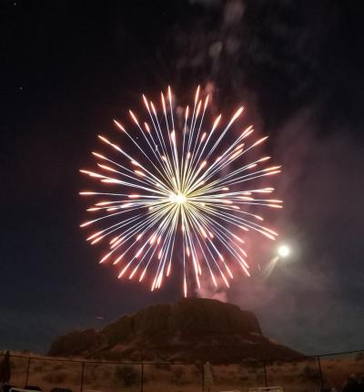 Firework over Butte