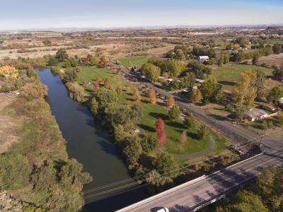 The Highland Street bridge crosses the Umatilla River