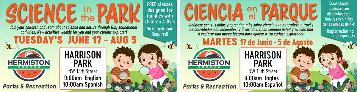 science in the park English and Spanish