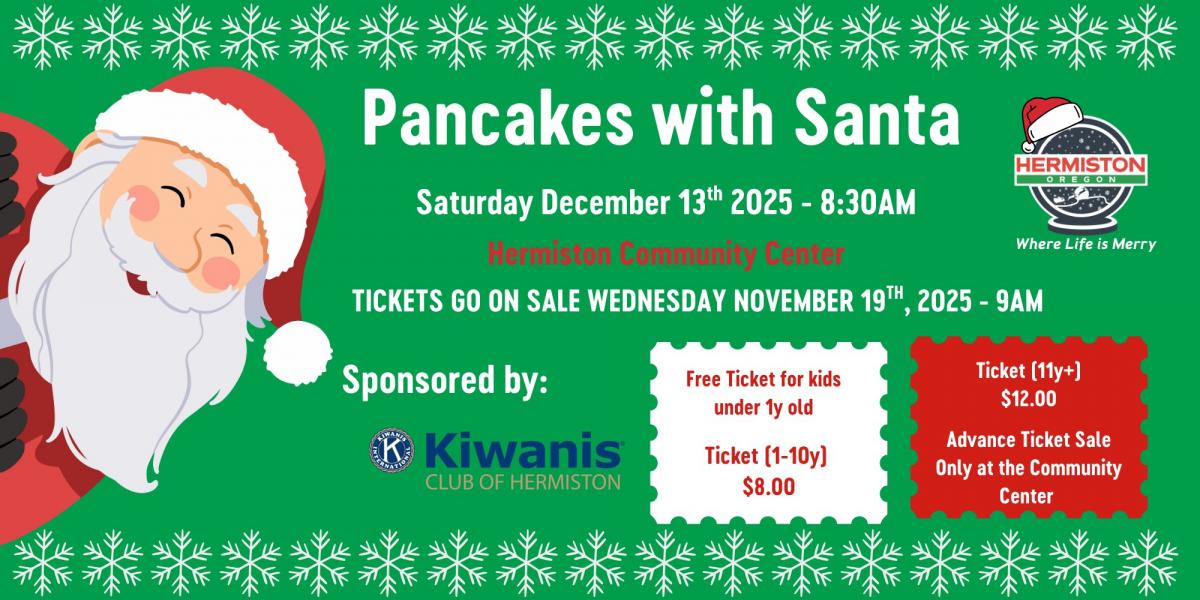 Pancakes with Santa flyer