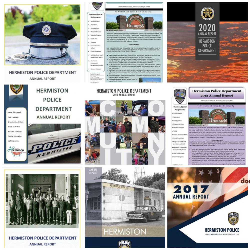 Clone of Department Annual Reports Hermiston, OR
