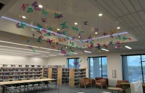 The Hermiston Library features new light and art displays