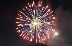 Firework over Butte